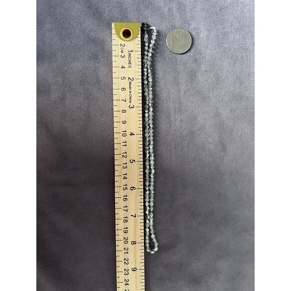 VTG Lot 2 Black & Clear Crystal Glass Bead Necklaces – Elegant Costume Jewelry - Picture 7 of 12